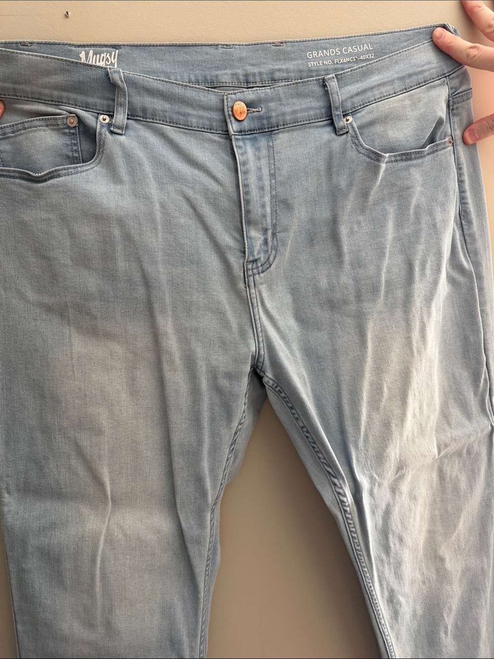 Grands Casual Light Blue Straight Men’s Mugsy brand Jeans